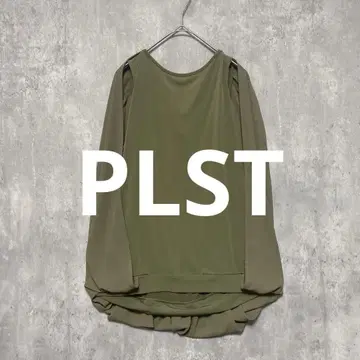 PLST 폴리에스테르 스트레치 백 쉬폰 티셔츠 [M] 럭셔리