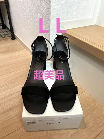 란다 청키 힐 샌들 블랙 L L