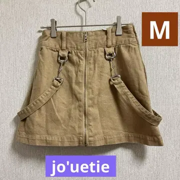 쥬에티 비트 치마바지 미니 스커트 미사용 택 포함 지퍼 베이지