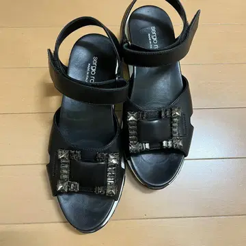 Sergio Rossi srSANDAL RUNNING 블랙 샌들