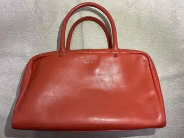 에네스베 핸드백 가죽 오렌지 토트백