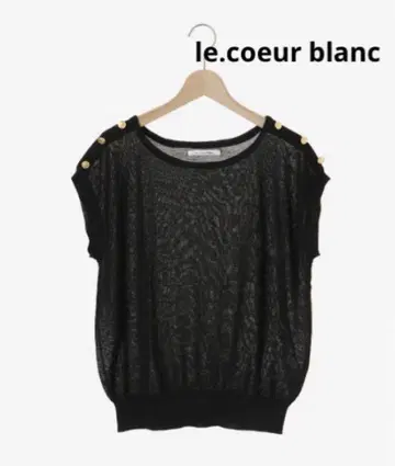 le.coeur blanc 숄더 버튼 프렌치 니트