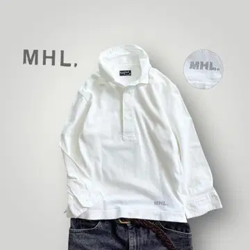 MHL. 에엠에이치엘 마가렛호웰 피케 셔츠 로고 프린트 7부 소매