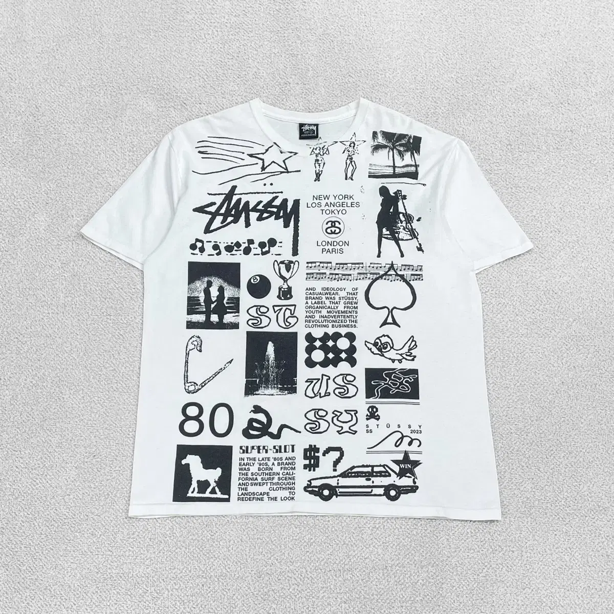 스투시 Stussy 사라 반팔 티셔츠 화이트