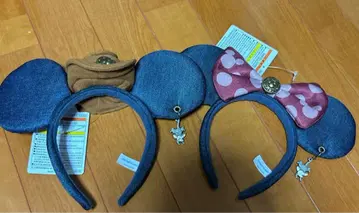 택 포함 새상품 머리띠 웨스턴 빅 썬더 데님 미키 미니