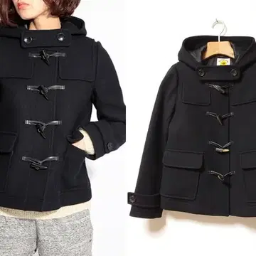 Ray BEAMS 멜톤 숏 더플 코트 size0