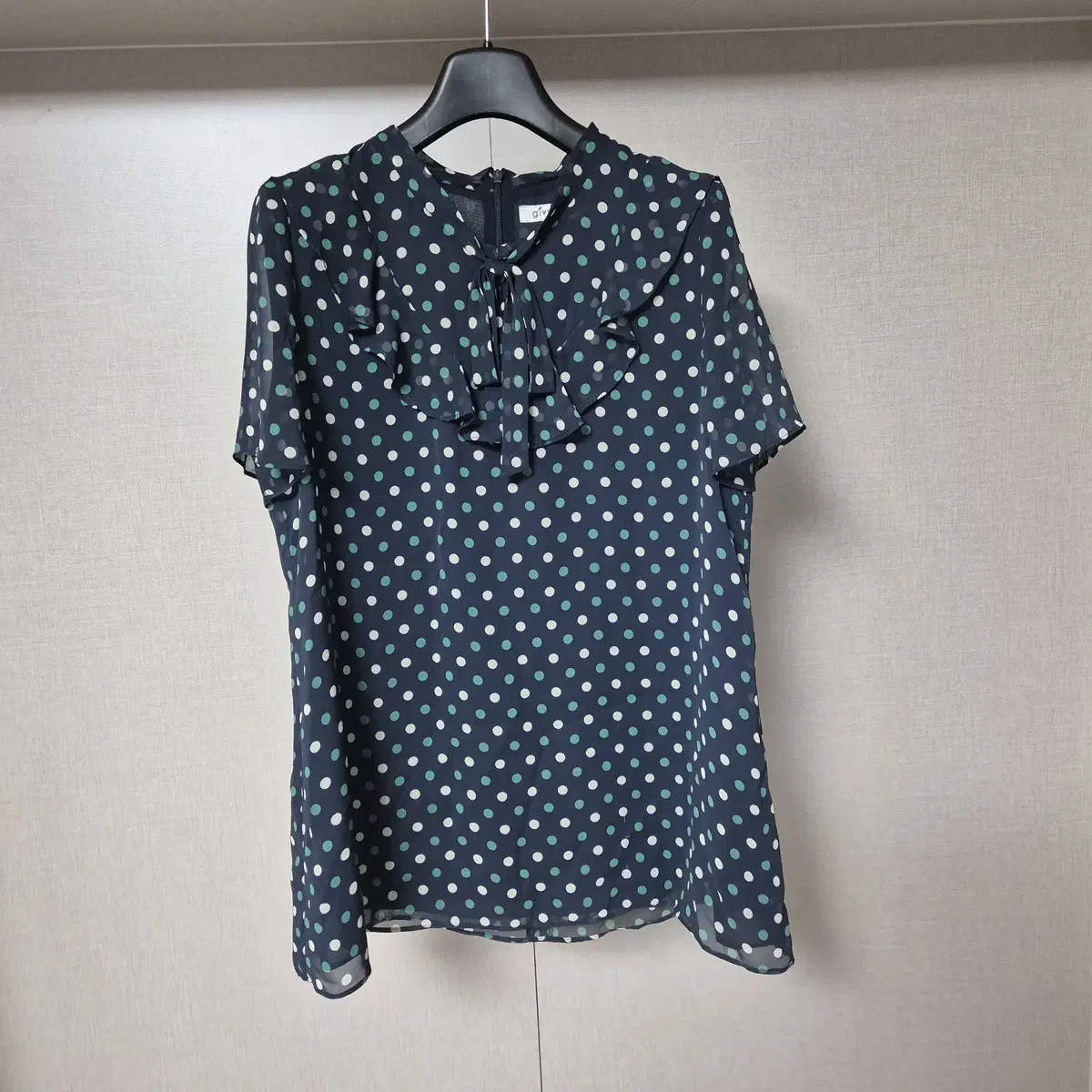 38(55) Givy Floral Ribbon Chiffon Blouse