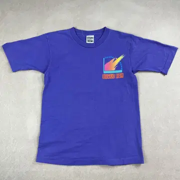 90s BUGLE BOY 티셔츠 퍼플 양면 로고 빈티지