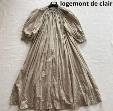 logemont de clair 베이지 롱 드레스