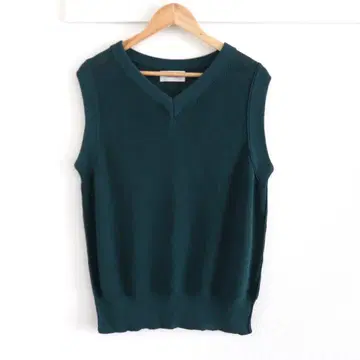 Ernie Palo 그린 코튼 린넨 베스트