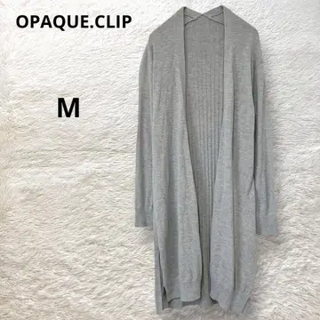 오파크 도트 클립 월드 긴팔 롱 가디건 그레이 M