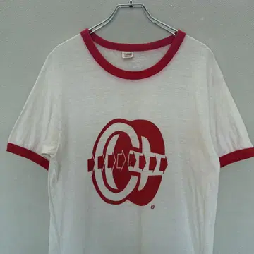 Vintage 70's 빈티지 스미키 프린트 트림 티셔츠