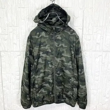 유니클로 나일론 후드티 카모플라쥬 서바이벌 M [700]