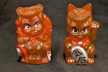 고코도 타누키에다 군 & 마네키에다 군 클리어 브라운 성형/은/브라운