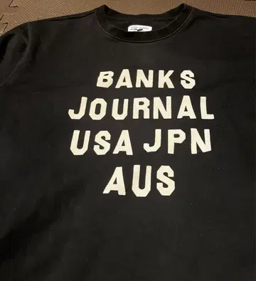 BANKS JOURNAL 프린트 맨투맨 블랙