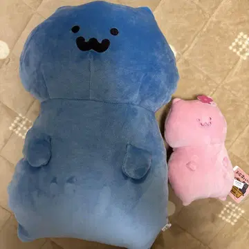문구와 함께 고양이 봉제 인형 XL 프리미엄 2개 세트