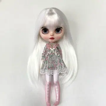 브라이스 가발 인형 스트레이트 9-10 인치 화이트
