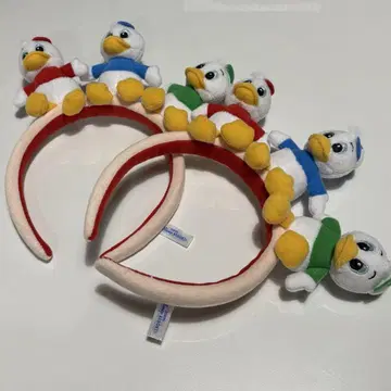 디즈니 머리띠 휴이, 듀이, 루이 봉제 인형이 달린 머리띠