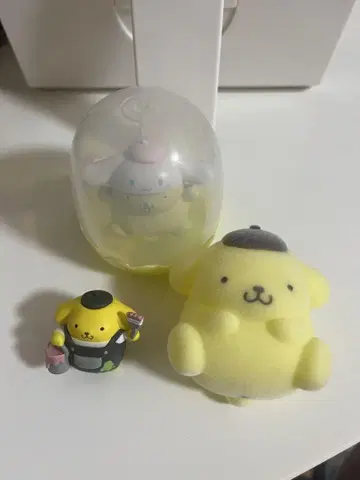 산리오 폼폼푸딩 가챠가챠 3종 세트 캡슐 포함