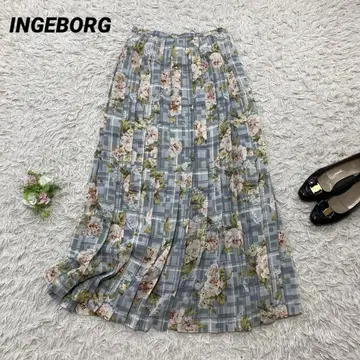 빈티지 INGEBORG 잉게보그 장미 무늬 스커트
