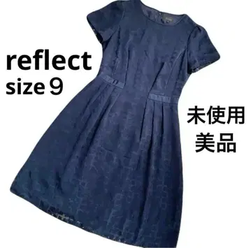 미사용 reflect 네이비 원피스 반팔 꽃무늬 포멀 고급 새상품급