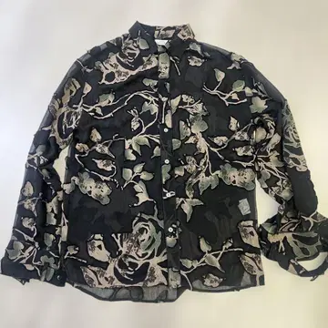 자라 STUDIO Collection 꽃무늬 버튼 다운 셔츠 긴팔