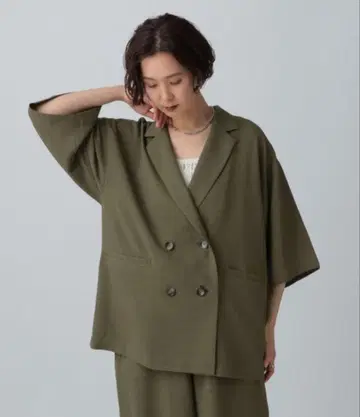 새상품 LEPSIM 린넨 크루즈 W5부 소매 자켓