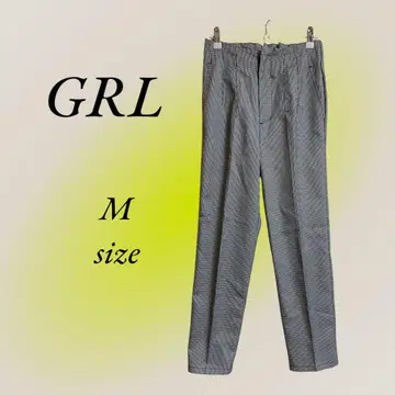 GRL 그레일 체크 하운드투스 슬랙스 M 사이즈
