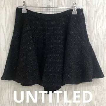 z-203 UNTITLED 블랙 트위드 플레어 숏 팬츠