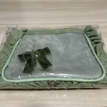 자카마트 A4 프릴 토트 이타백 코듀로이 짙은 민트