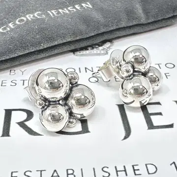 GEORG JENSEN 문 라이트 그레이프 귀걸이 실버 925S