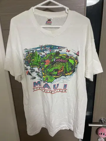 Maui 지도 디자인 티셔츠 XL 구제 의류