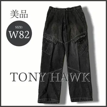 00s TONY HAWK 블랙 와이드 배기 데님 SKATEBOARDS