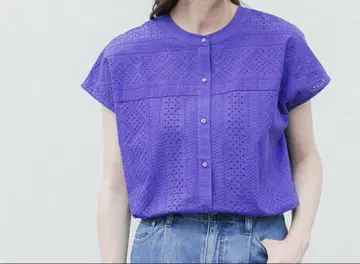 URBANRESARCH SonnyLabel 밴드 카라 코튼 레이스 셔츠