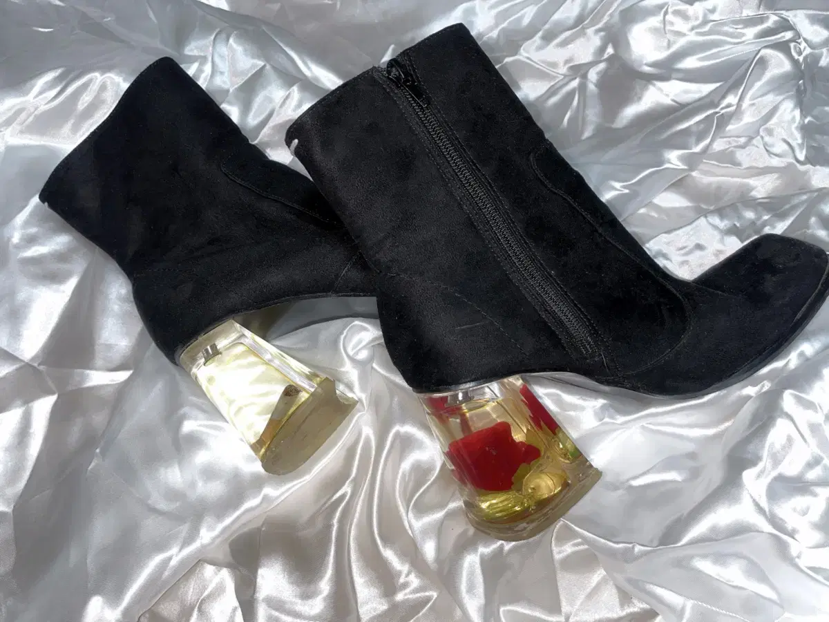 Himegyaru Lew-Gyal Dimluv Pintercal Transparent Heel Rose Boots
