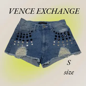 VENCE EXCHANGE 데님 청바지 데미지 스톤 S 사이즈