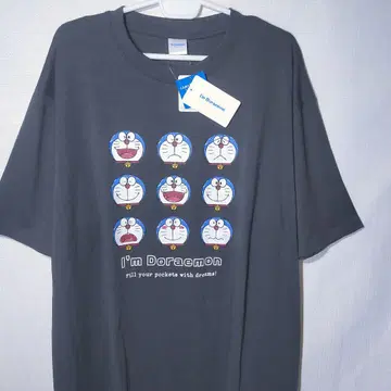 새상품 티셔츠 XL 도라에몽 표정 9연산 산리오 애니메이션 컷소 반팔