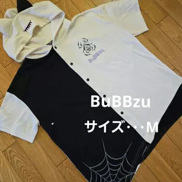 BuBBzu 바브즈 남성용 반팔 티셔츠 귀가 있는 후드티 M 지뢰 y2k