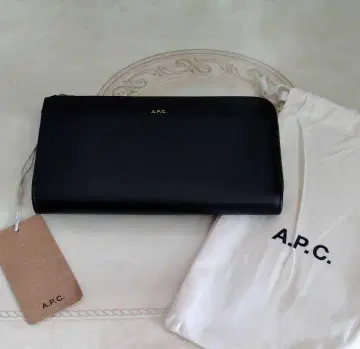미사용 새상품 A.P.C. 블랙 가죽 장지갑 아페쎄