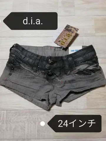 d.i.a 다이아 그레이 숏 데님 팬츠 24인치 택 포함