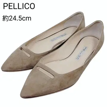 펠리코 펌프스 약 24.5cm 아넬리 스웨이드 베이지 PELLICO
