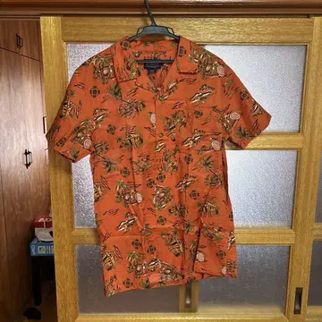 Pendleton 반팔 알로하 셔츠 오렌지