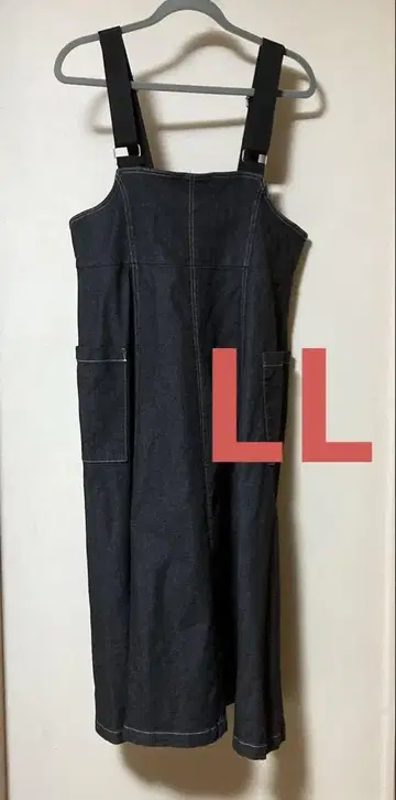 시마무라 히나 hina 블랙 데님 잔스카 롱 원피스 LL 빅 사이즈