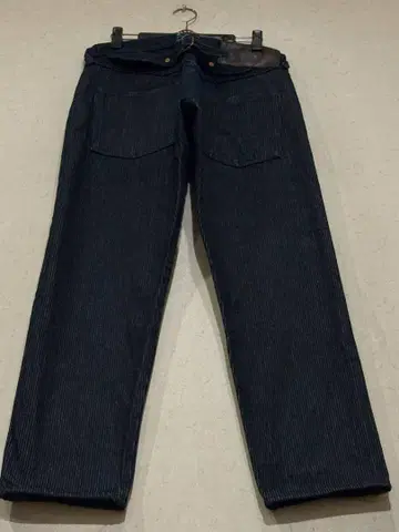 야마네 에비수 에비수 신치 벨트 피케 데님 팬츠 일본제 다크 네이비