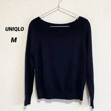 유니클로 긴팔 티셔츠 네이비 M 100% 면