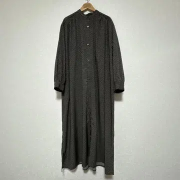 어반 리서치 도어스 밴드 카라 긴팔 셔츠 원피스 올 패턴 폴리에스테르