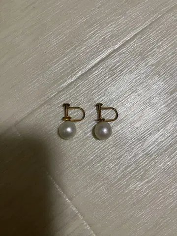 펄 진주 귀찌 케이스 포함