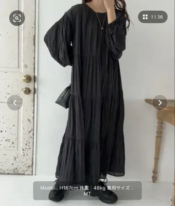LAUIR 블랙 롱 원피스