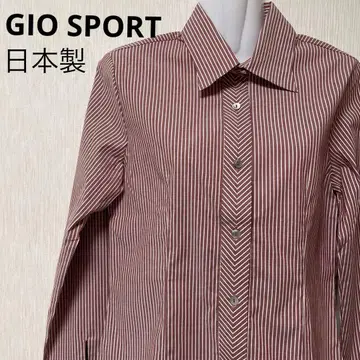 새상품 GIO SPORT 스트라이프 긴팔 셔츠 일본제 사이즈 42
