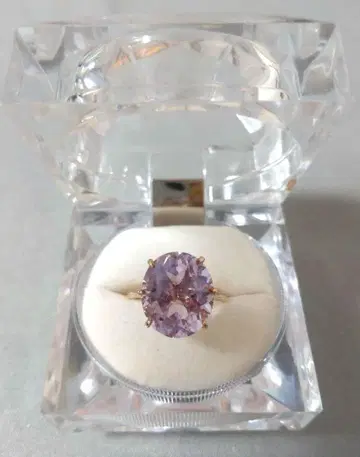 Cloche 라벤더 자수정 10 금 반지